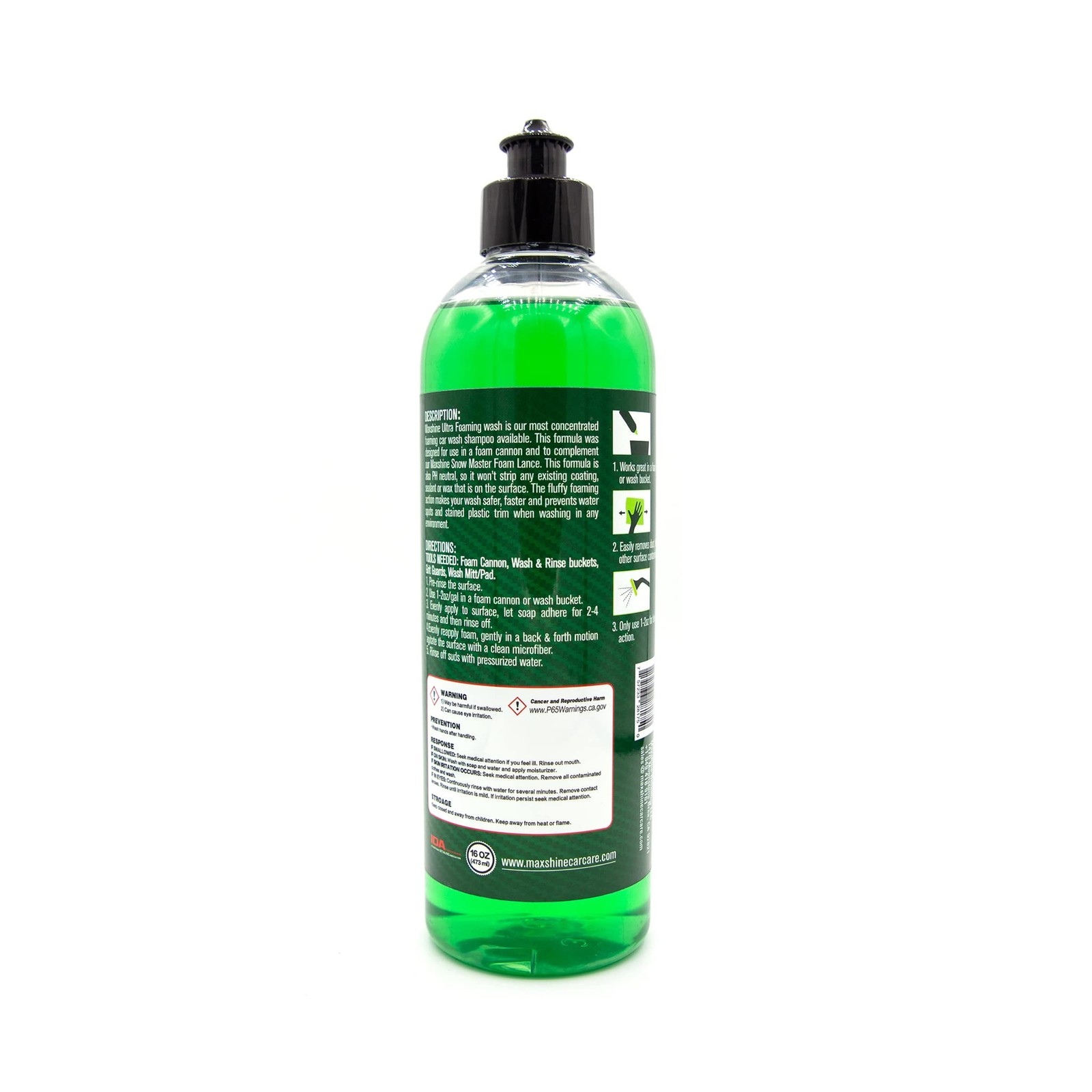 Car Wash Soap Ultra Foaming pHBalanced 16oz Green Safe for All Paint