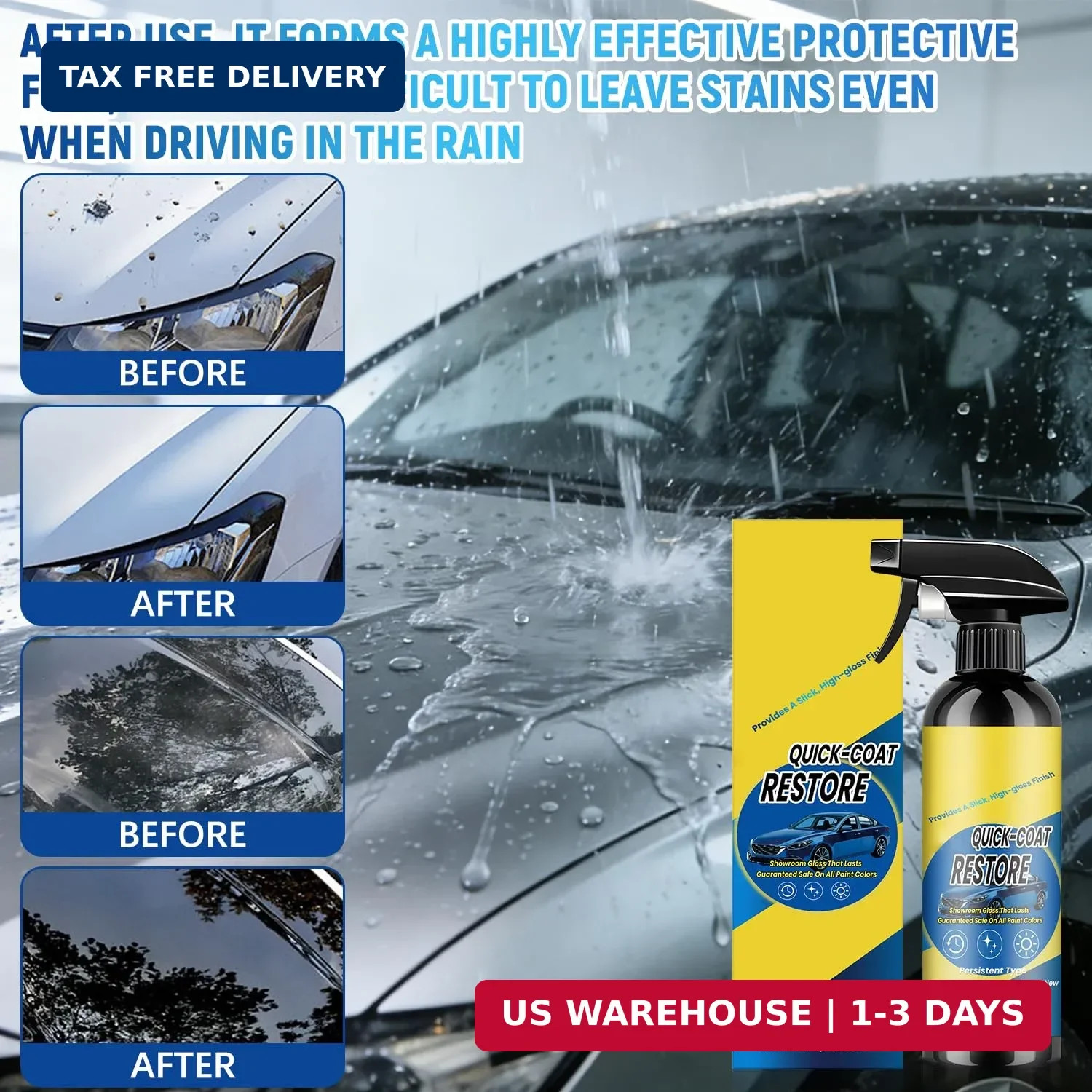 2 Pack Nano Quick Coat Restore Coating Spray, 2026 Advanced Automobile Quick-Act