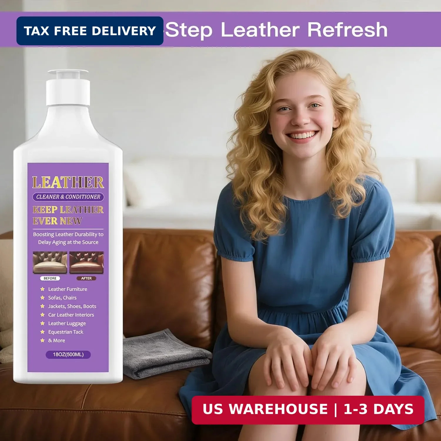 Leather Cleaner & Conditioner – Cleans, Nourishes, Restores & Maintains, Crafted