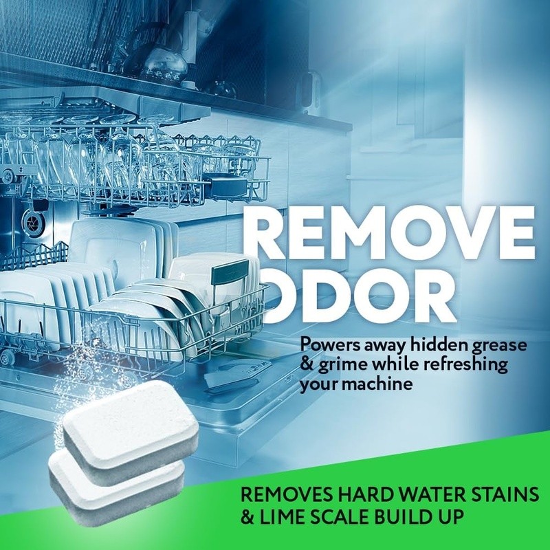 Dishwasher Cleaner Tablets 3 in 1 Deodorizer Descaler Safe Natural Ingredients