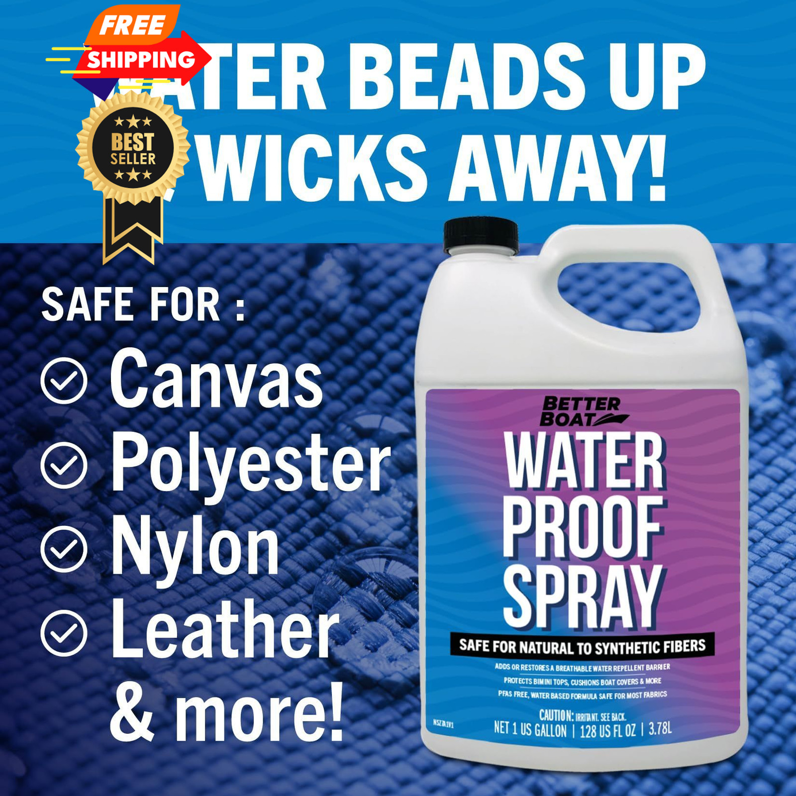 Better Boat Waterproofing Spray for Fabric 1 128 Fl Oz (Pack of 1), White
