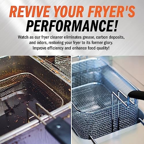 Commercial Fryer Cleaner – 8 lbs Concentrated Powder – 21 Cleanings – Deep Fryer