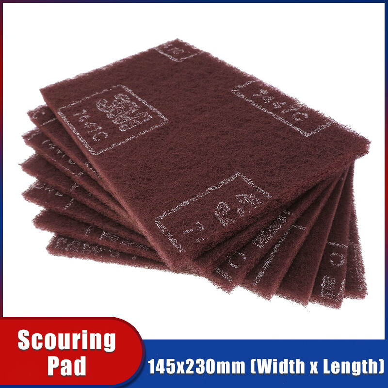 145x230mm Red Industrial Scouring Pad Rust Removal Deburring Cleaning Pads