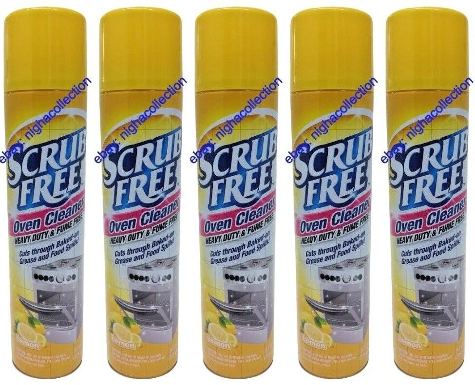 5 X Scrub Free Oven Cleaner Heavy Duty & Fume Free Cuts Through Baked On 9.7 oz