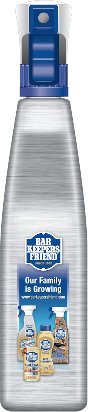 Stainless Steel Cleaner Spray 25.4 oz + Microfiber Cloth – Removes Fingerprin…