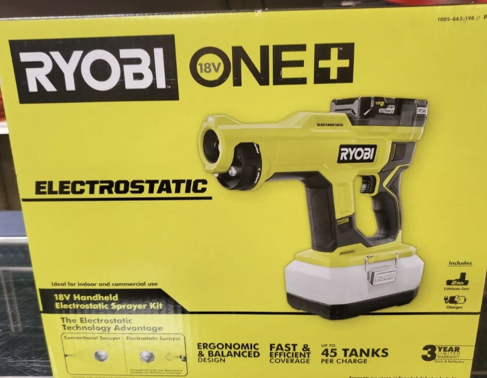 Ryobi One+ 18V ElectroStatic Handheld Sprayer Kit PSP02K BRAND NEW