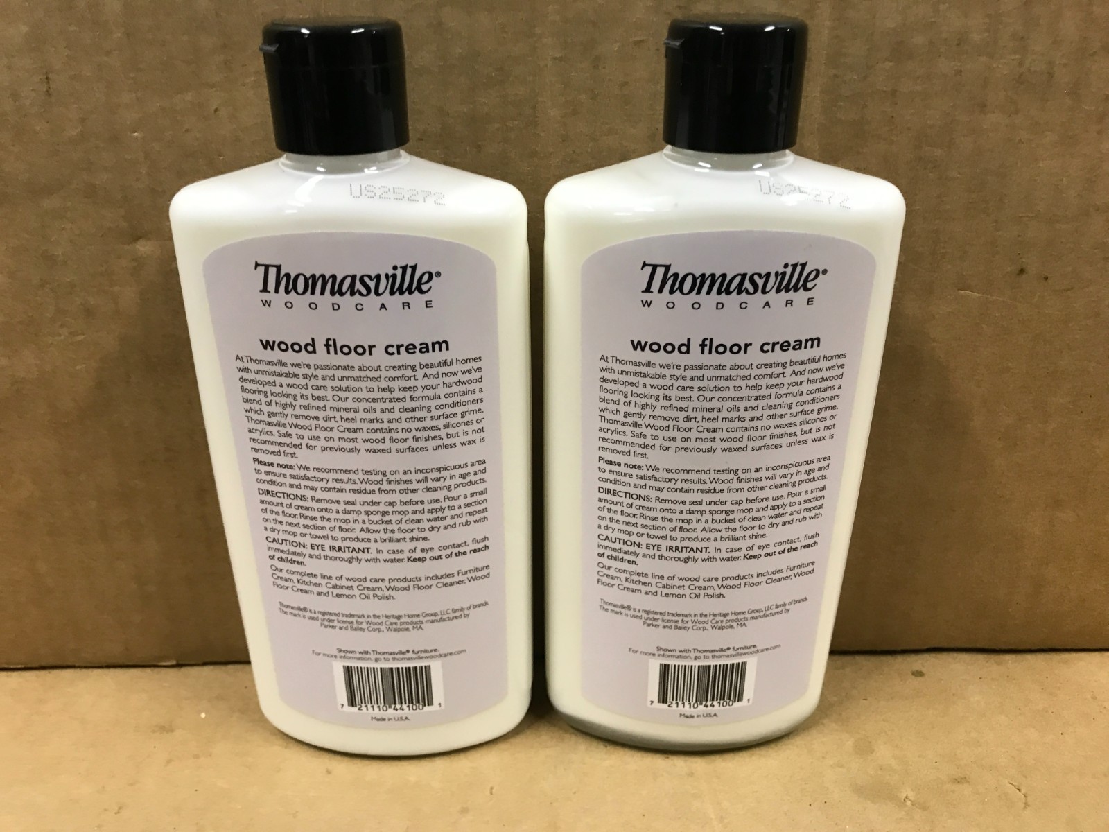 Thomasville Wood Floor Cream – For Beautiful Wood- Lot Of 2, 16 Fl. Oz Bottles