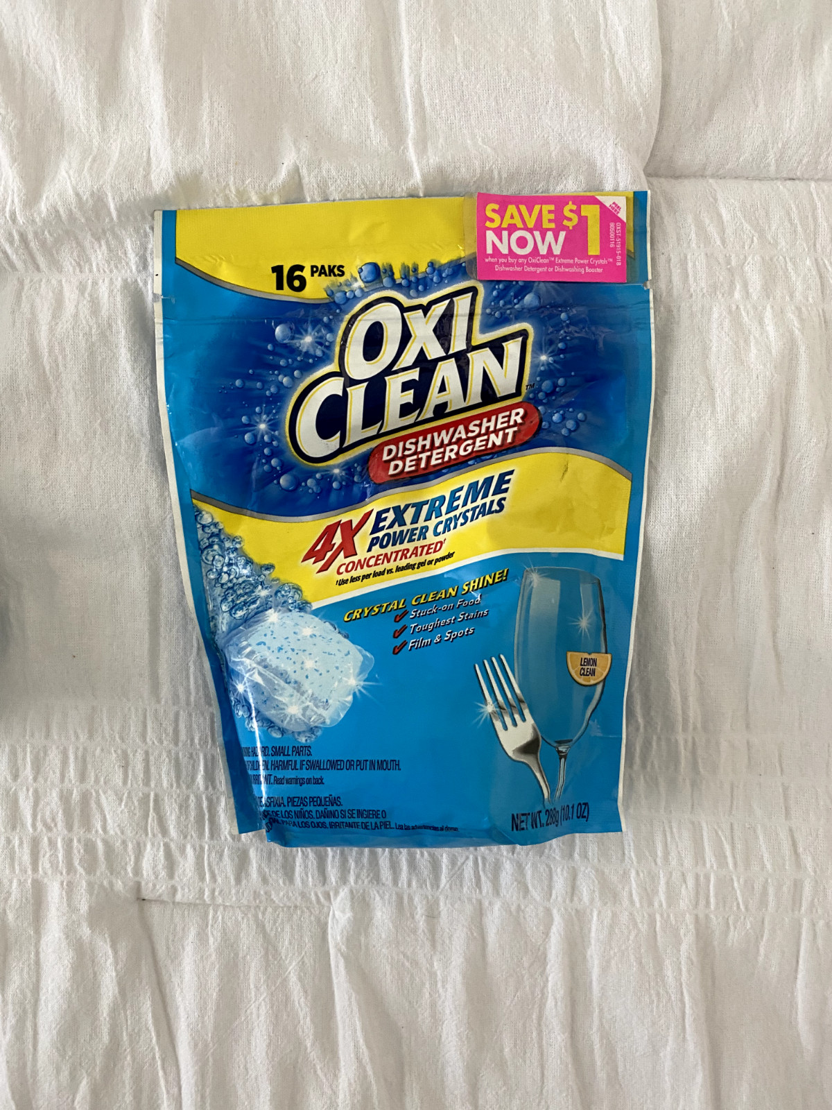 NEW Oxi Clean Dishwasher Detergent 4X Extreme Power Crystals 16ct DISCONTINUED