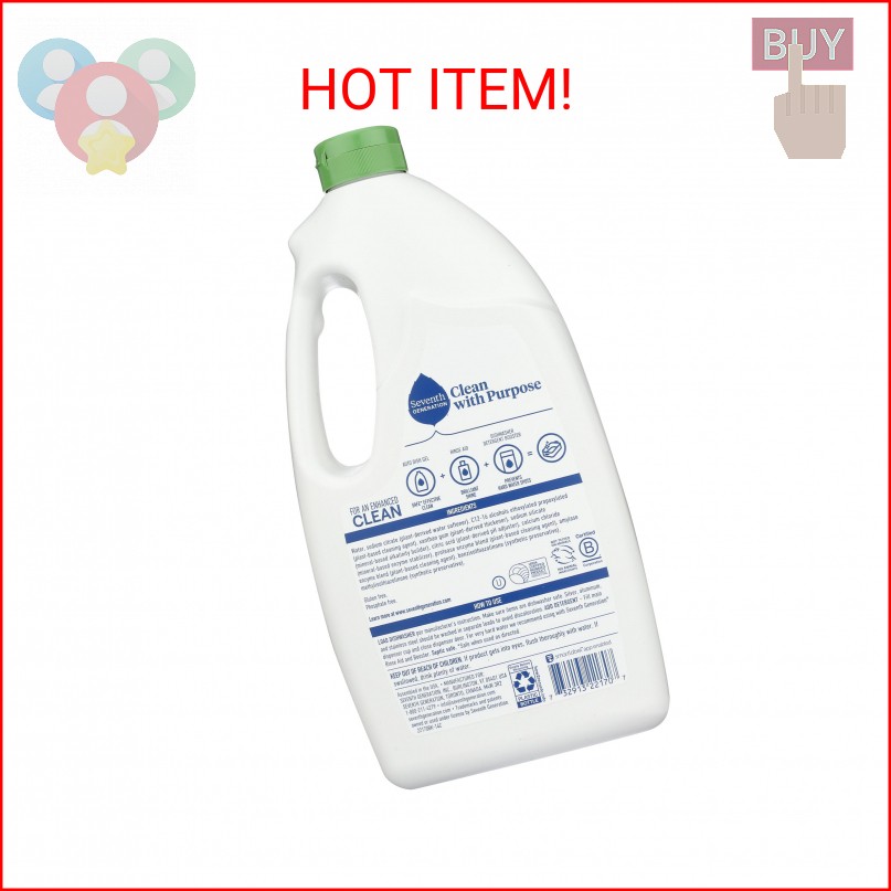Seventh Generation Free and Clear Dishwasher Detergent Gel 42 Fluid ounce