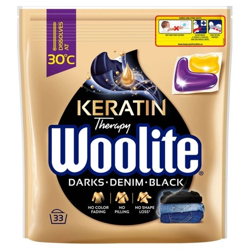 Woolite laundry Capsules for DARK FABRICS caps -33 washes -Made in Europe