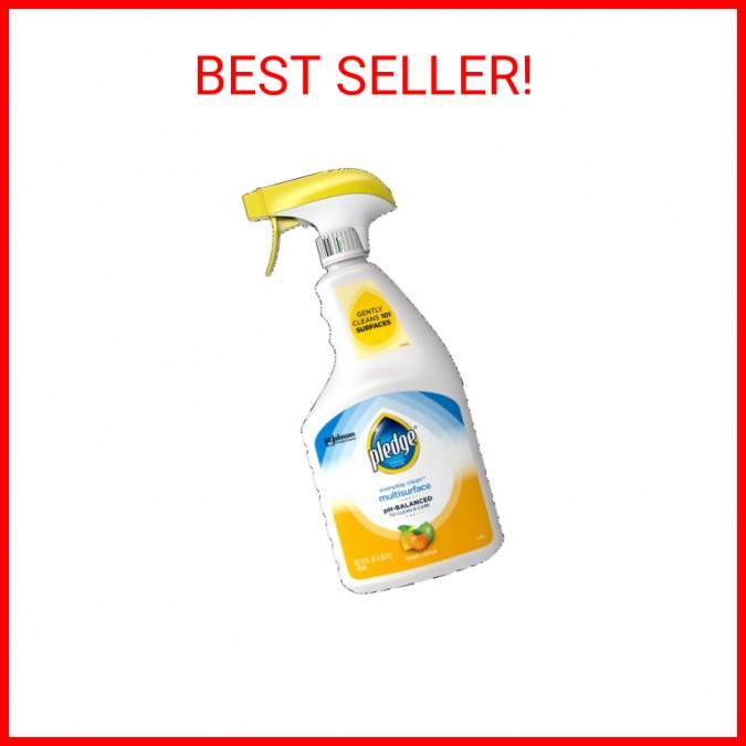 Pledge pH-Balanced Multisurface Cleaner Spray for Everyday Care, Fresh Citrus Sc