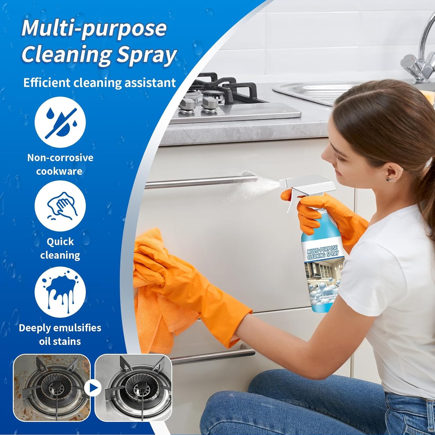 2Pack Spray Cleaner 2026 New Multi Purpose Cleaning Spray Upgraded Foam Sprays
