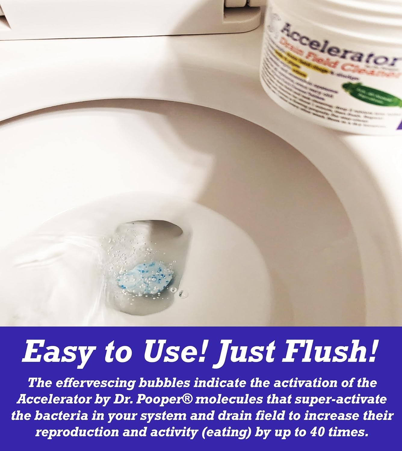 Drain Field Cleaner Tablets by Dr Pooper. Clears Septic Tanks and Drain…