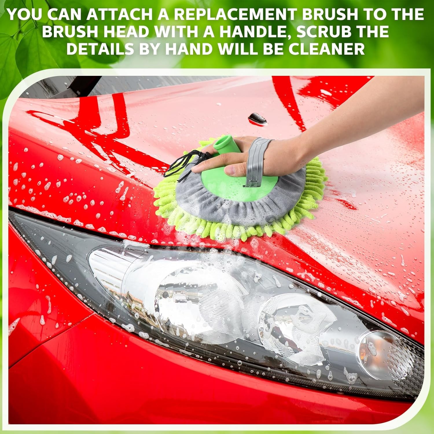 5 Pcs Car Wash Mitt Set, Brush Not Included, Microfiber Mitt Cleaning Multicolor