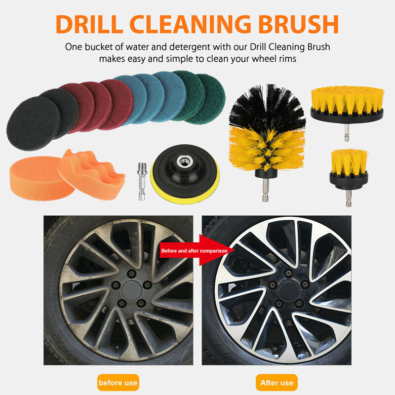 Drill Detailing Brush Power Scrubber Tile Grout Cleaning Polishing n Scrubbing