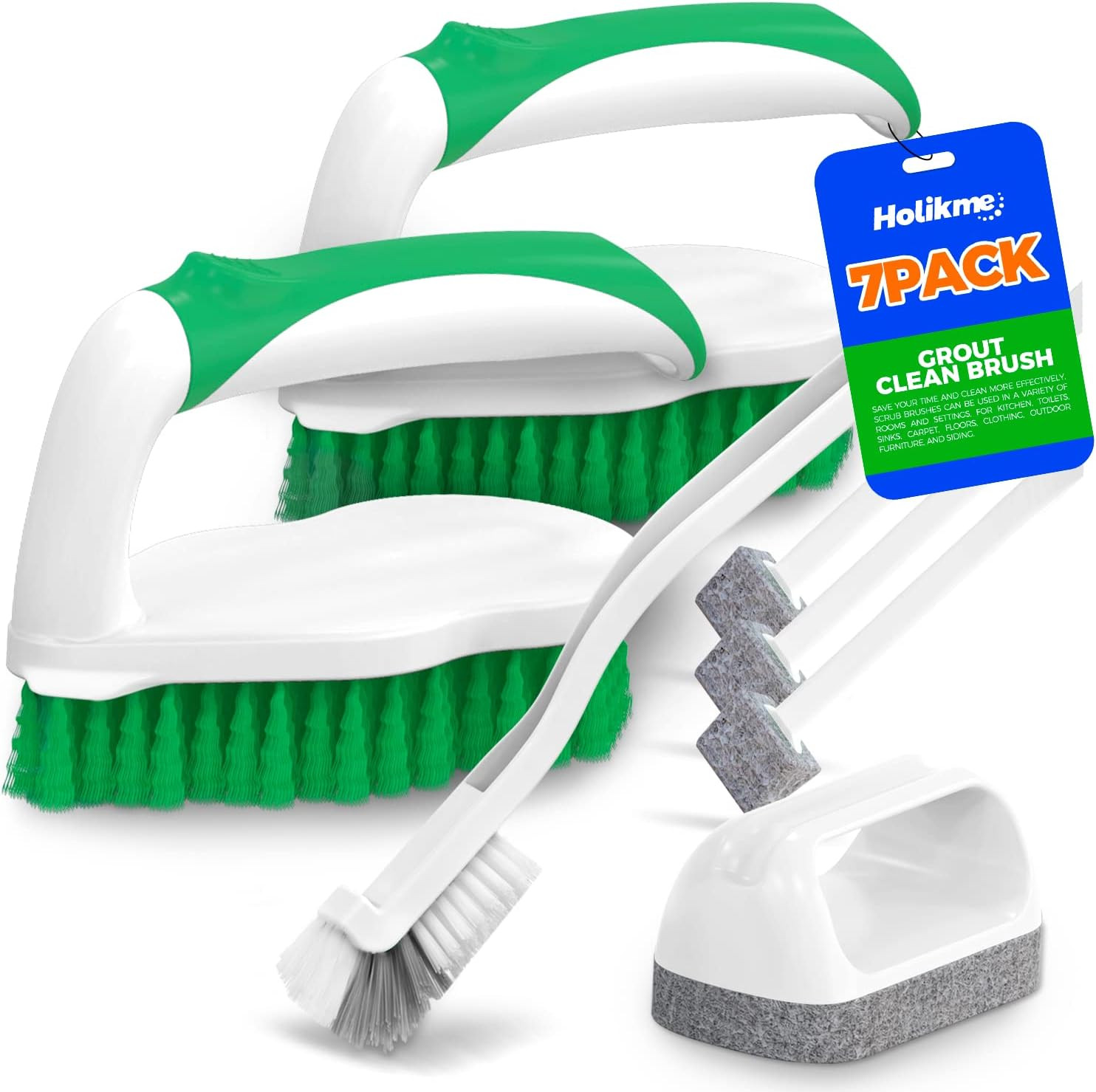 Pack Deep Cleaning Brush Set, Scrub Pads with Scraper Tip for Pool Walls, Bathro