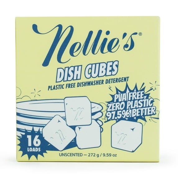 NELLIE’S DISHWASHER CUBES PODS ECO FRIENDLY PLASTIC FREE 256CT