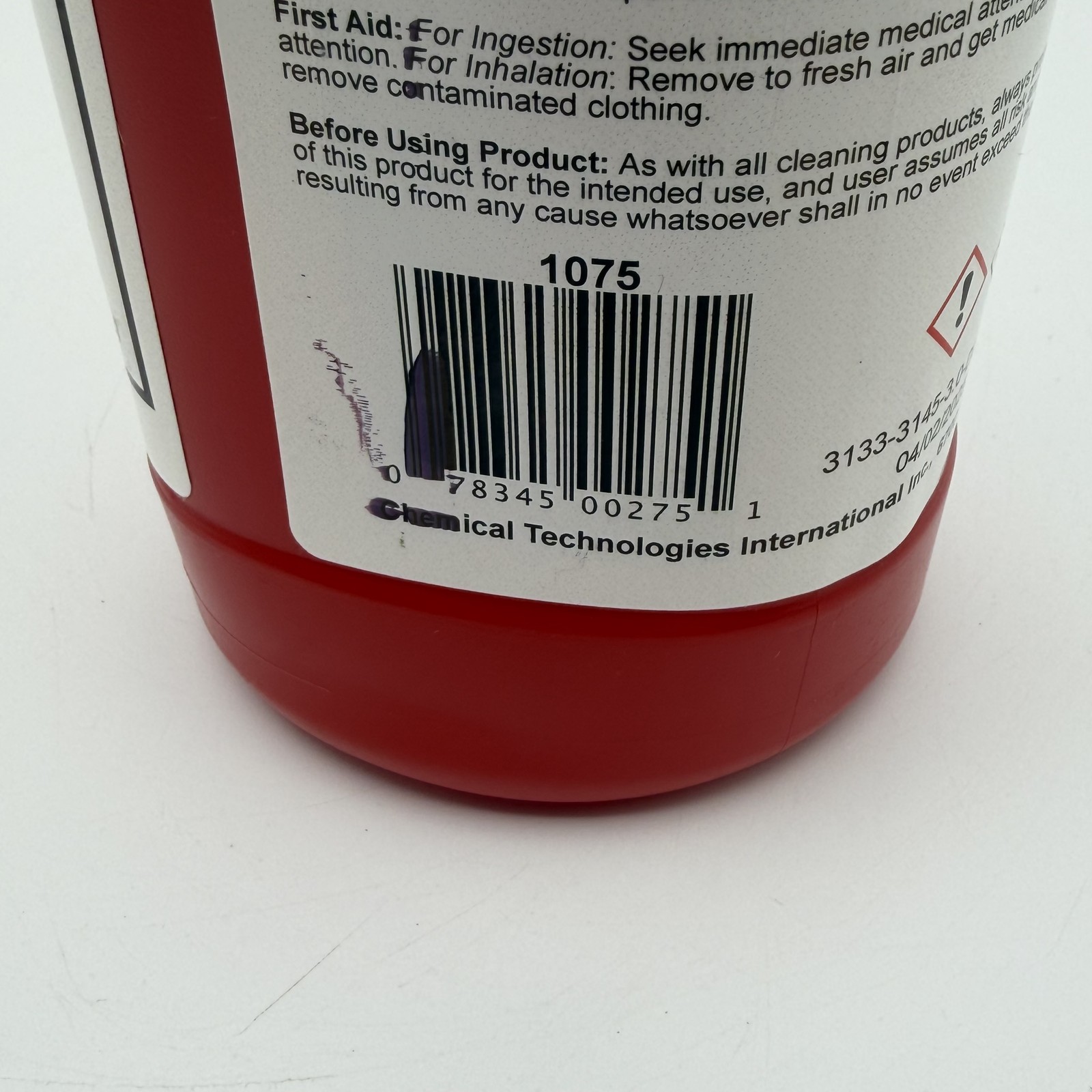 Pro’s Choice RED 1 Specialty Stain Remover Kool-Aid Dye Spot Cleaner 1 Quart