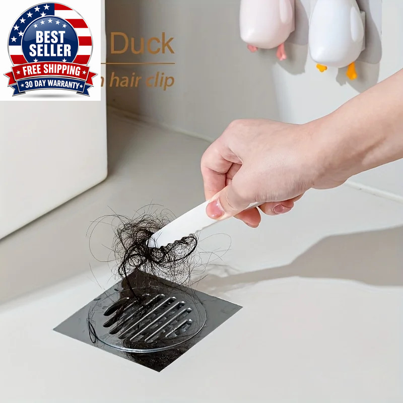 2-In-1 Cute Duck Shaped Double-Head Design Cleaning Clip Dust Stain Removal Shov