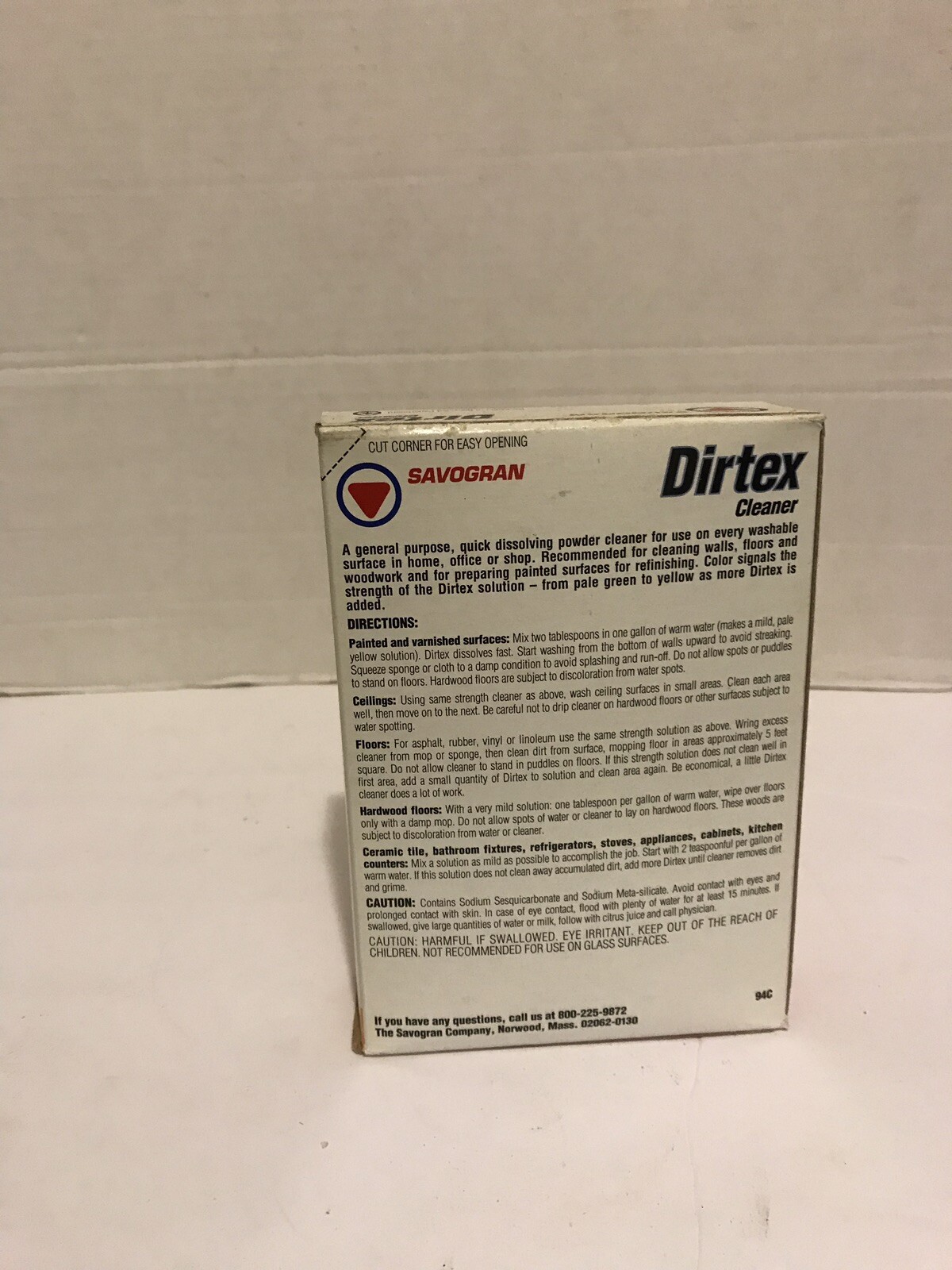 Savogran 10601 Dirtex Cleaner, General Purpose Cleaner, Powder, 1 Lb.