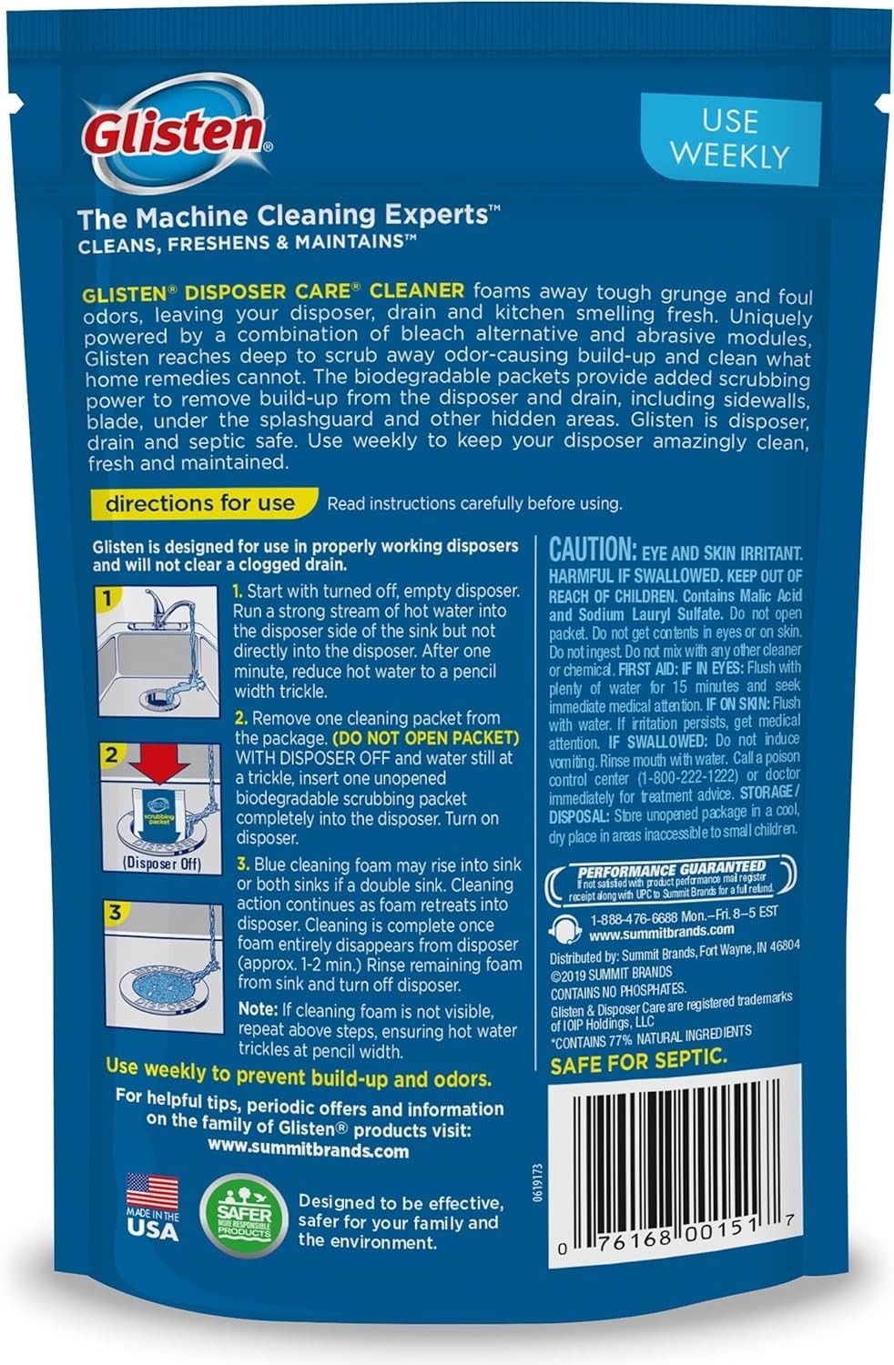 Disposer Care Foaming Cleaner-20 Pack, Lemon Scent – 24.5oz