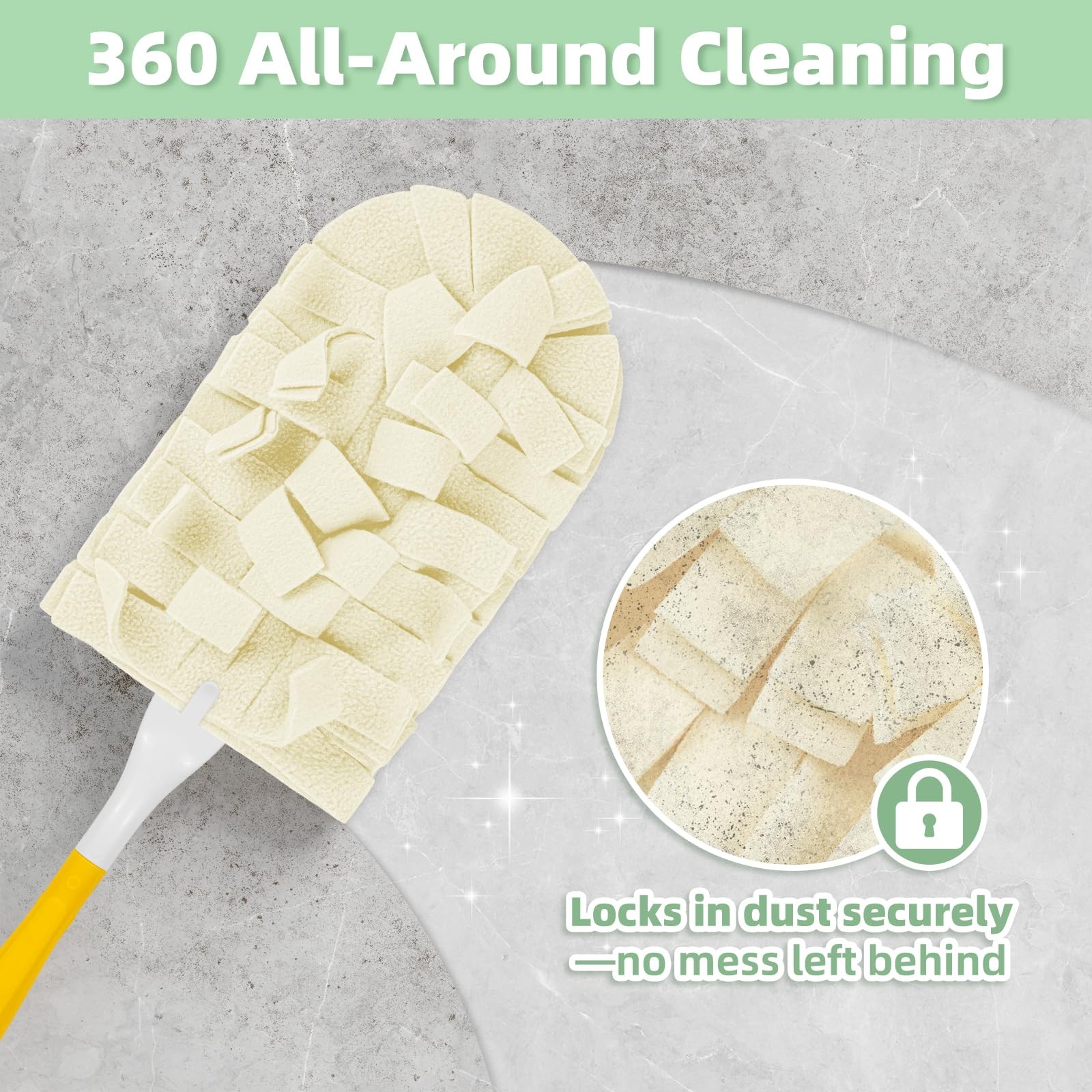12 PCS Fleece Reusable Duster Refills Compatible with Swiffer Handle, Washabl…