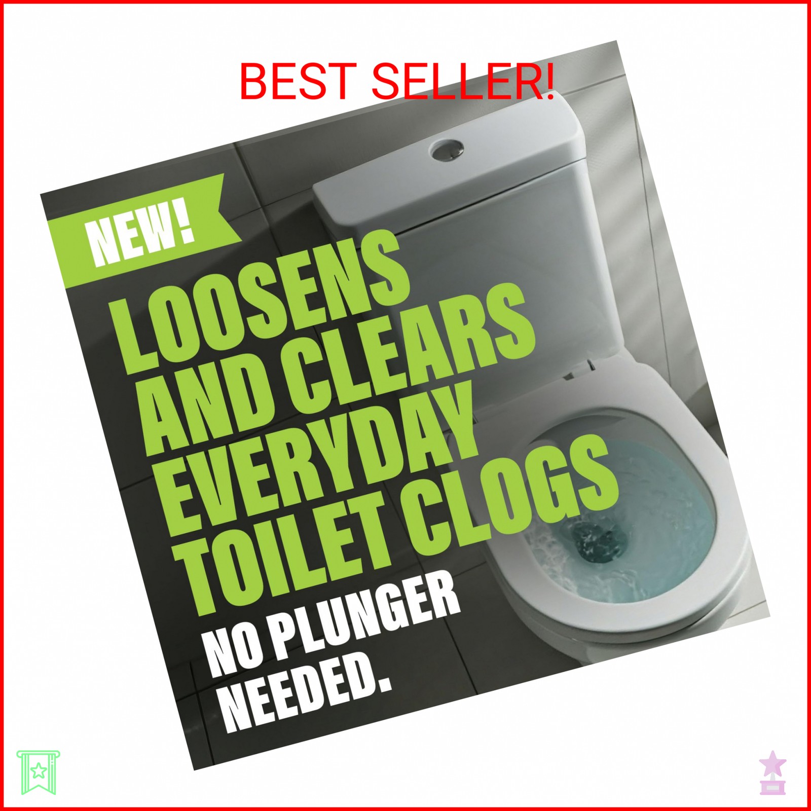 Green Gobbler Liquid Toilet Plunger | Clog Remover | Safe for Toilets and Septic