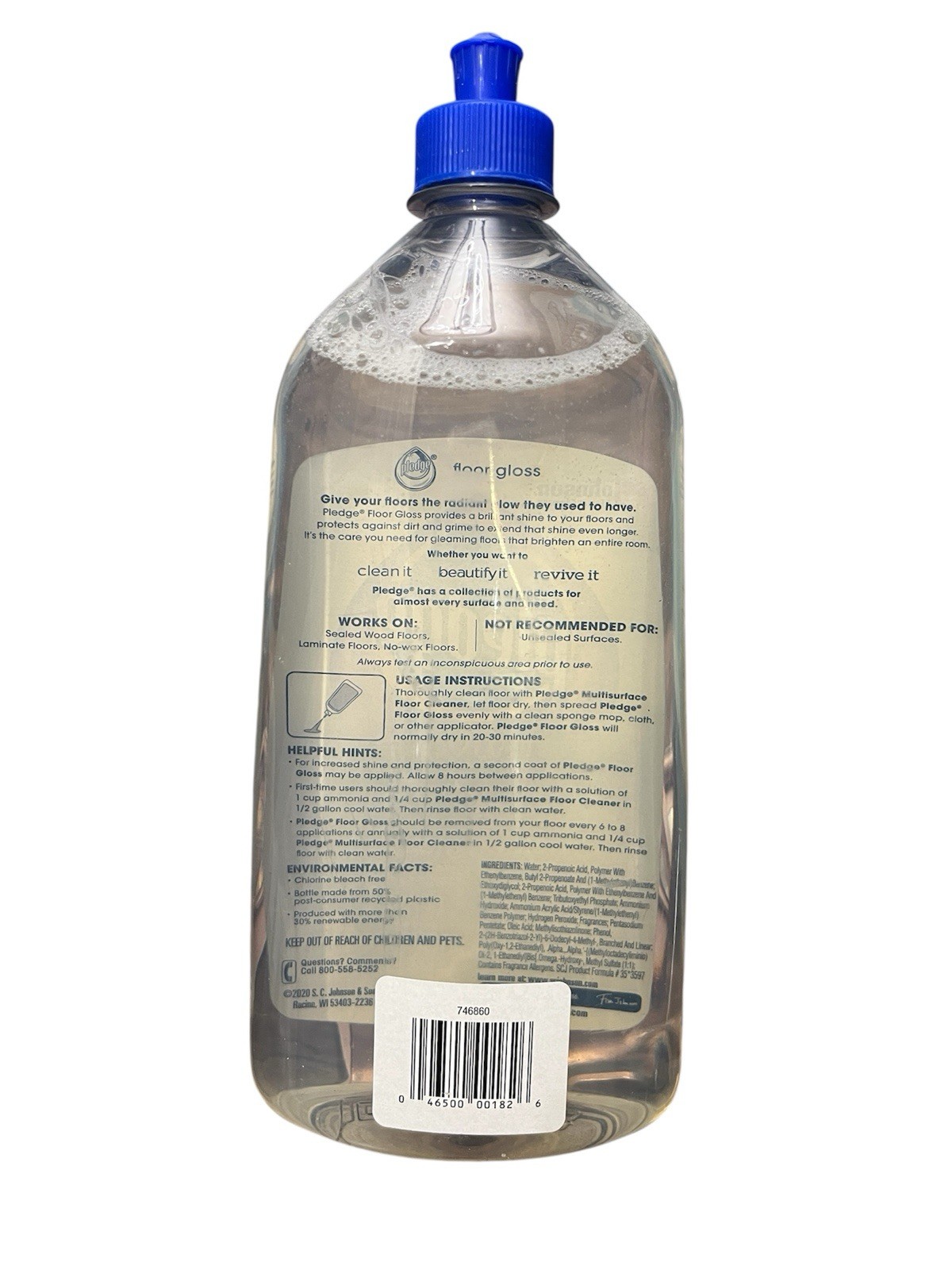 Pledge Revive It Floor Gloss Shine Protect Original 27 oz Discontinued