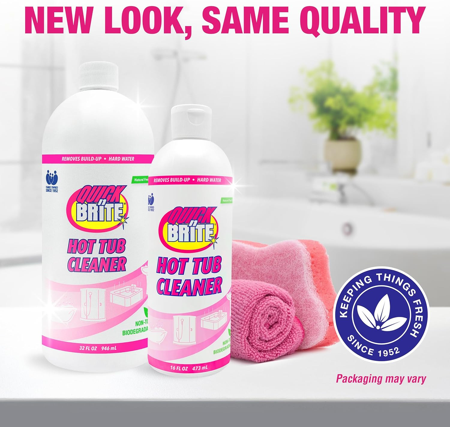 Quick N Brite Heavy Duty Hot Tub Cleaner Kit – Non-Abrasive Cleaning Gel with Sp