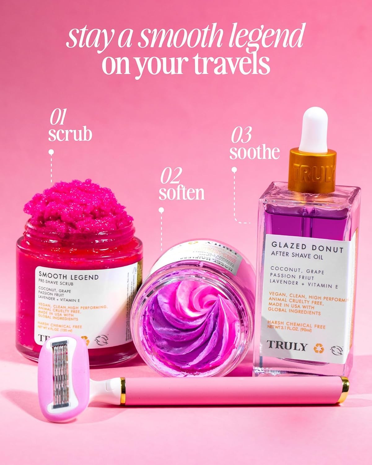Truly Beauty Luxury Shave Set | The ultimate shaving collection | For Smooth,