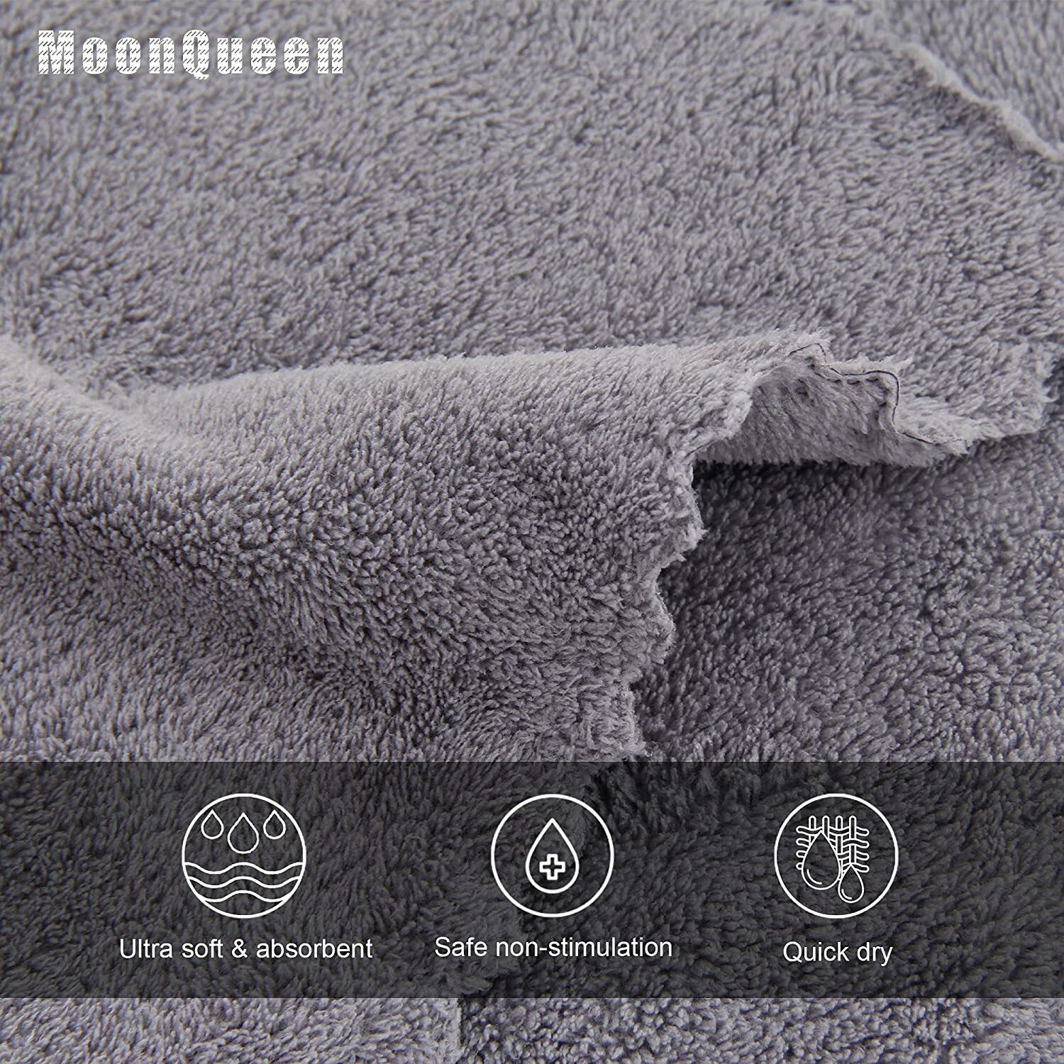 MOONQUEEN 12 Pack Microfiber Cleaning Cloth Lint Free Kitchen Dish 12″ x 12″ NEW