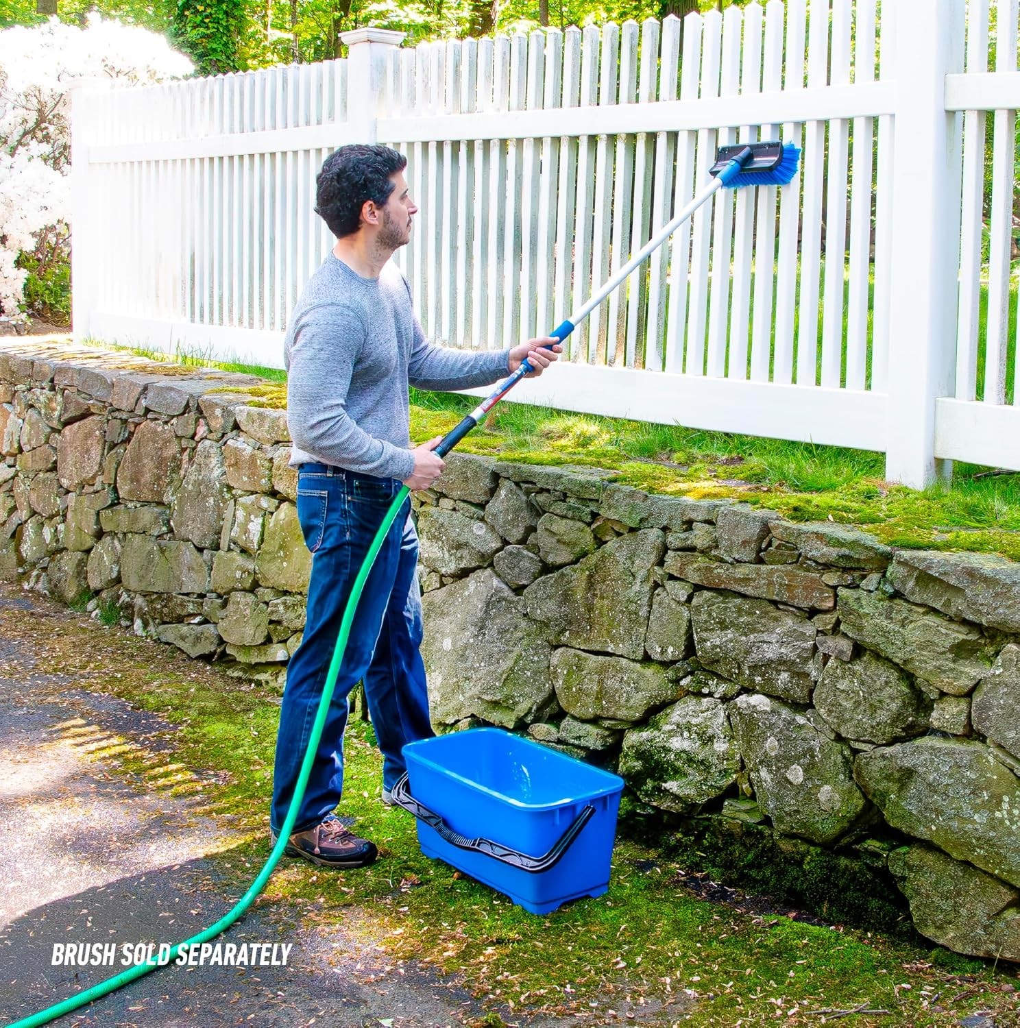 Portable 6 Gallon Mop Bucket 5-Pack with 2 Pour Spouts and Ergonomic Handle