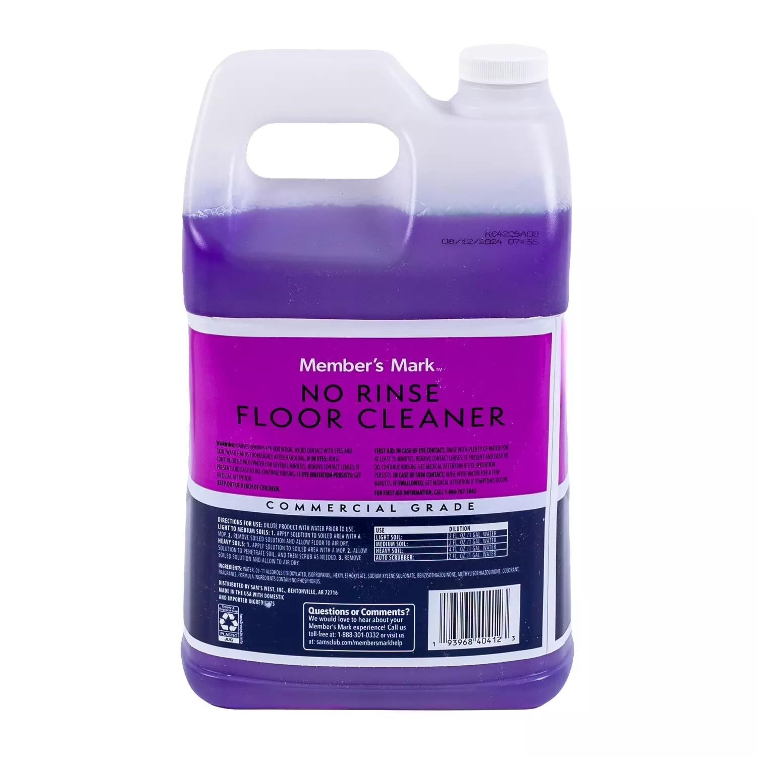 Member’s Mark No Rinse Floor Cleaner, 1 Gallon