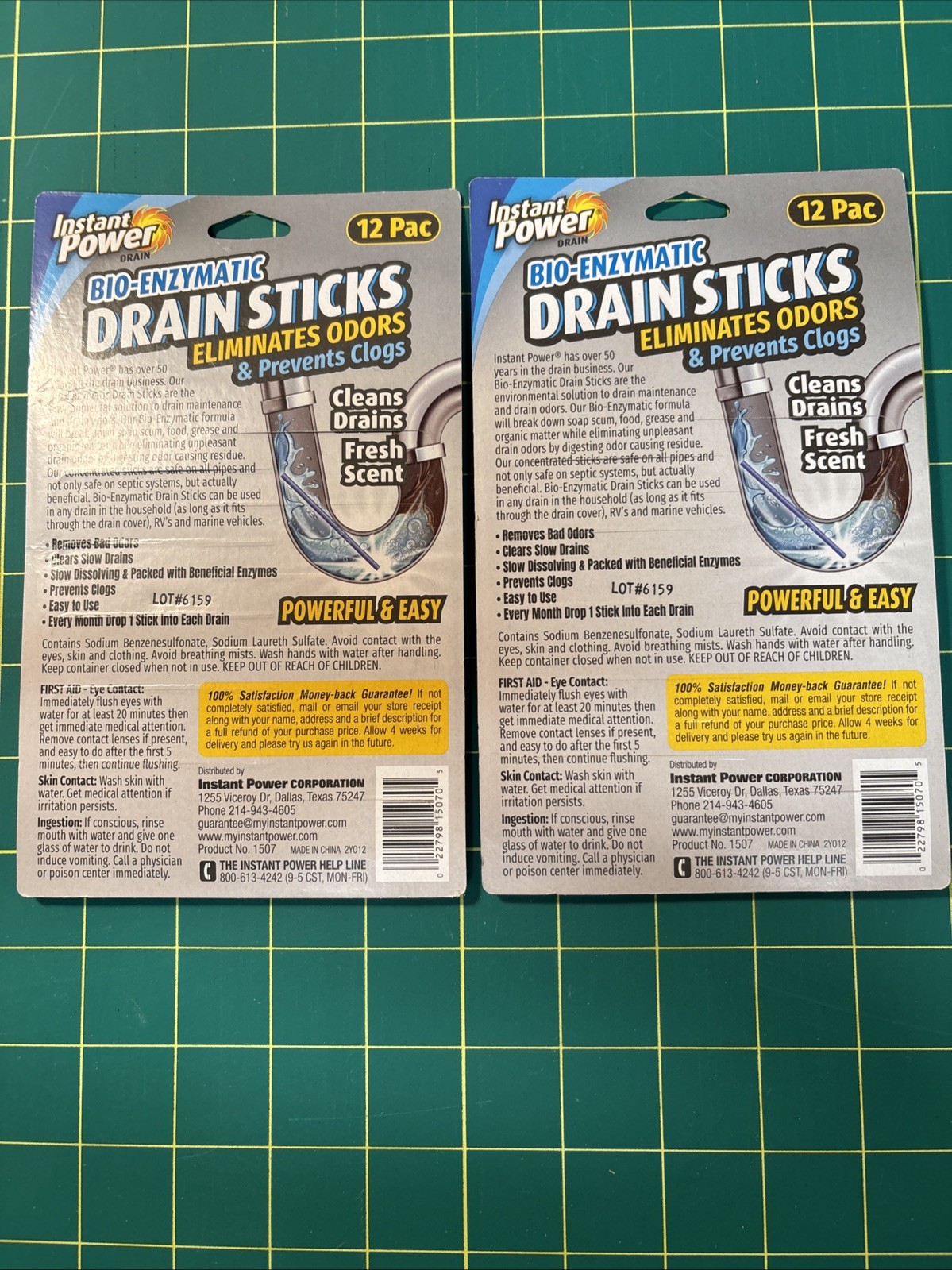 Instant Power Stick Enzymatic Drain Opener 2 – 12 pk