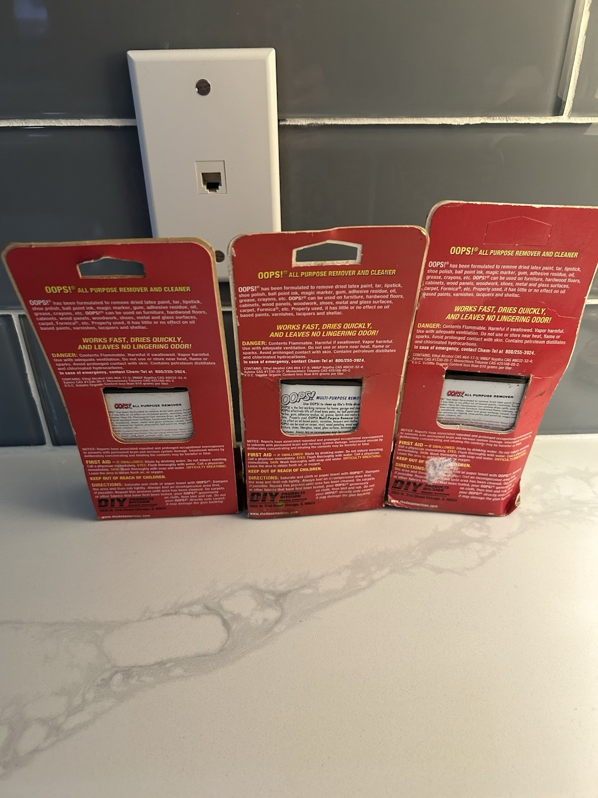 Oops! All Purpose Remover and Cleaner 4.5 Fl. Oz. Lot of 3 READ DESCRIPTION