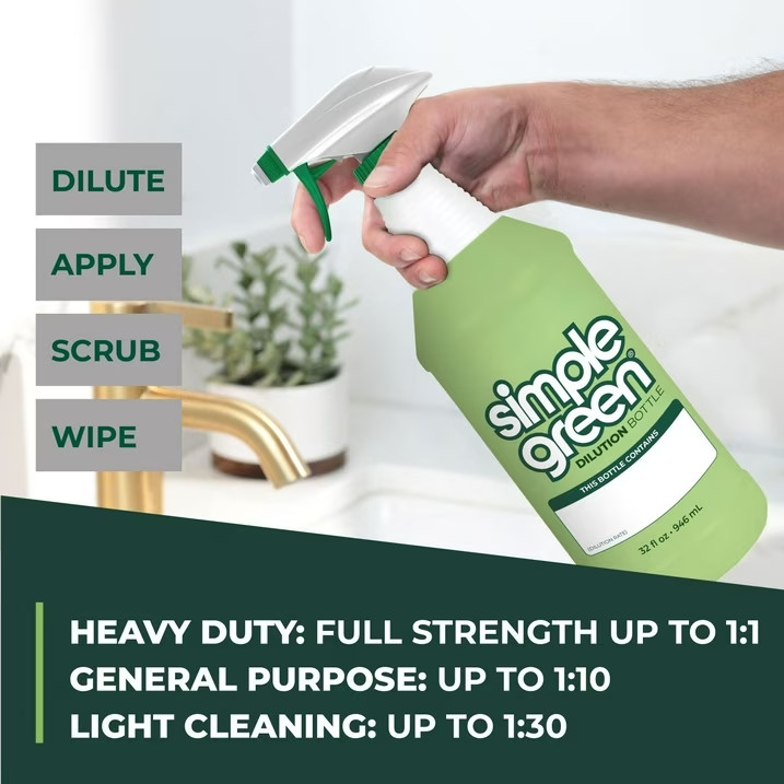 Simple Green All-Purpose Cleaner, 172 fl. oz., Spray Bottle + Refill Free Ship