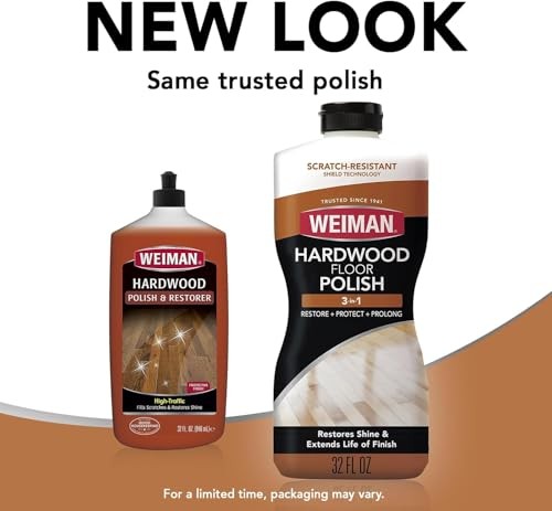 Weiman Hardwood Floor Polish – 32 Ounce – High-Traffic Hardwood
