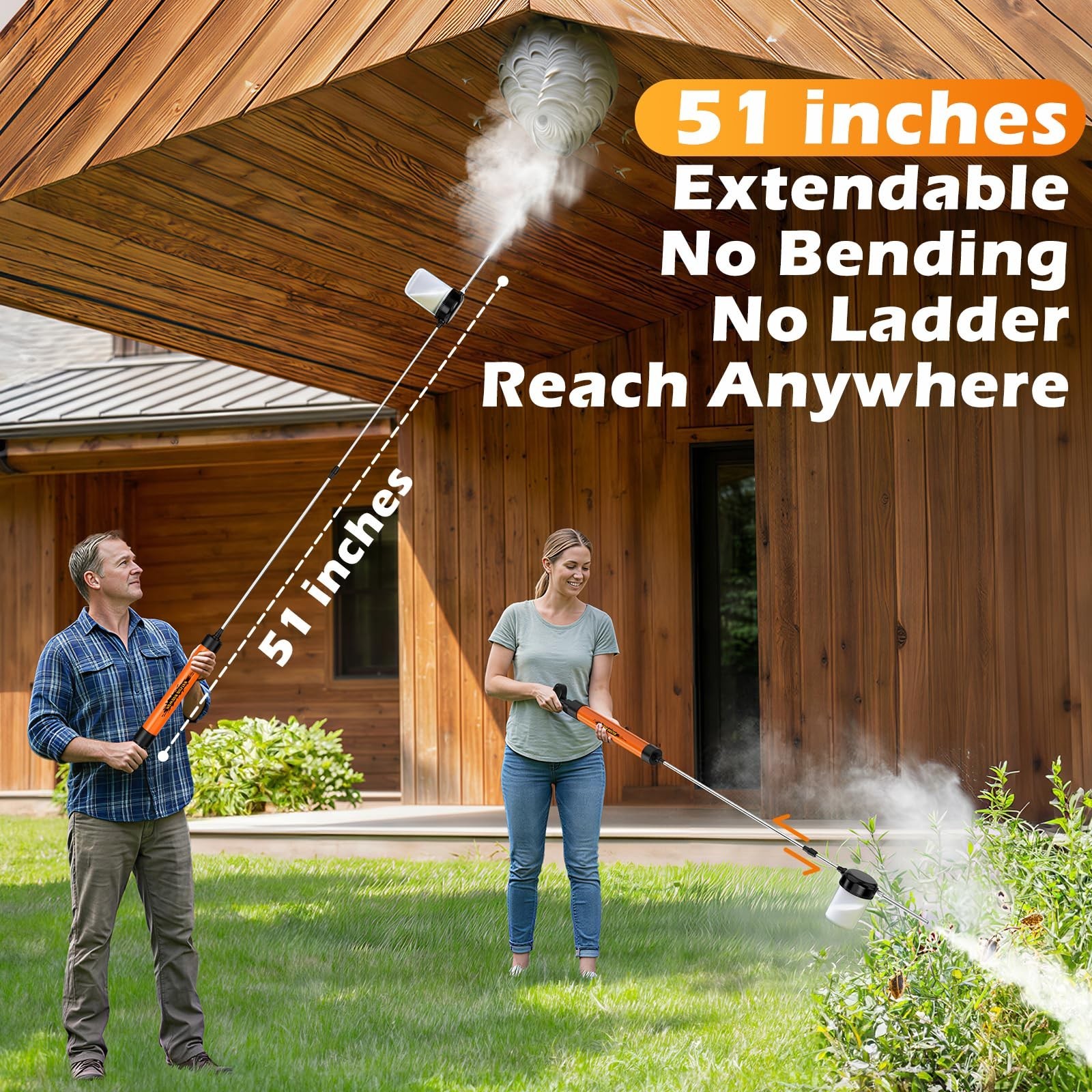 Diatomaceous Earth Powder Duster with 4FT Adjustable Rod & 250ml Tank – Clog-Fre