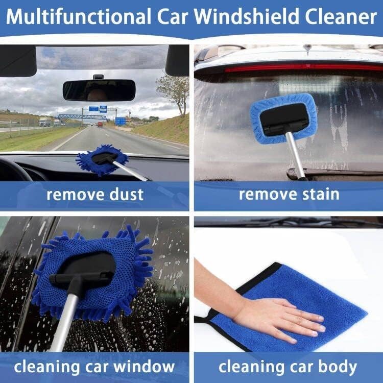 5 PCS Windshield Cleaning Tools, 18 inch Microfiber Car Window Cleaning Tool wit