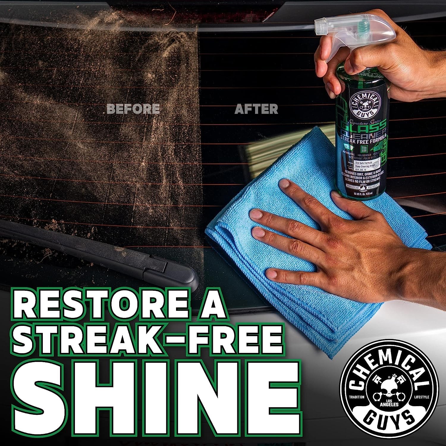 Chemical Guys Ammonia-Free Glass Cleaner 16 oz Signature Series Window Mirror