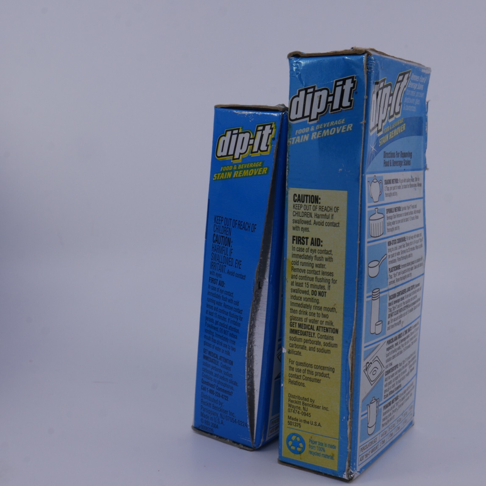 Lot Of 2 Dip-It Food And Beverage Stain Remover 5 oz Damage box- hard powder