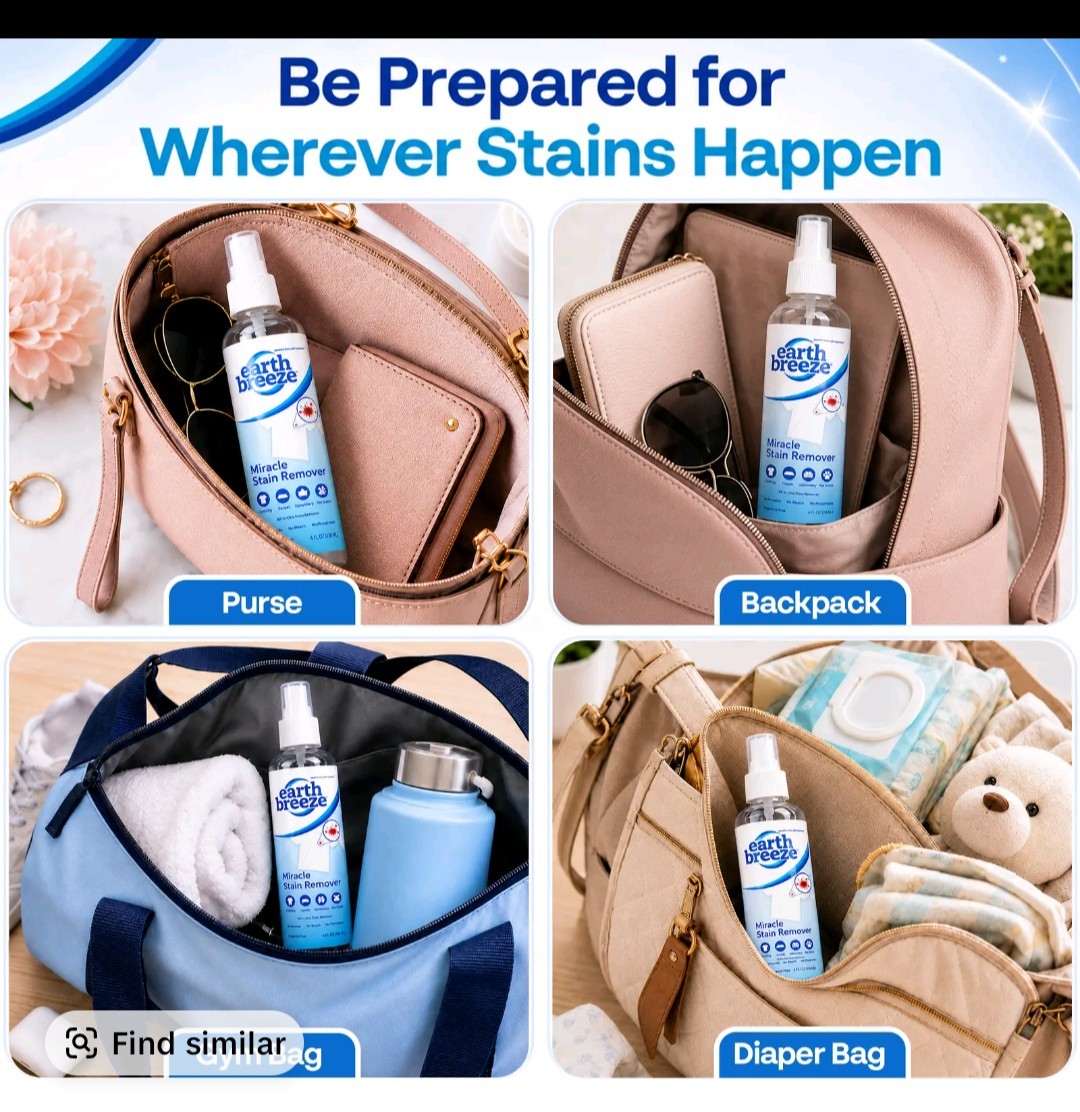 Earth Breeze Miracle Stain Remover Spray – Powerful All-In-One Solution – Remove