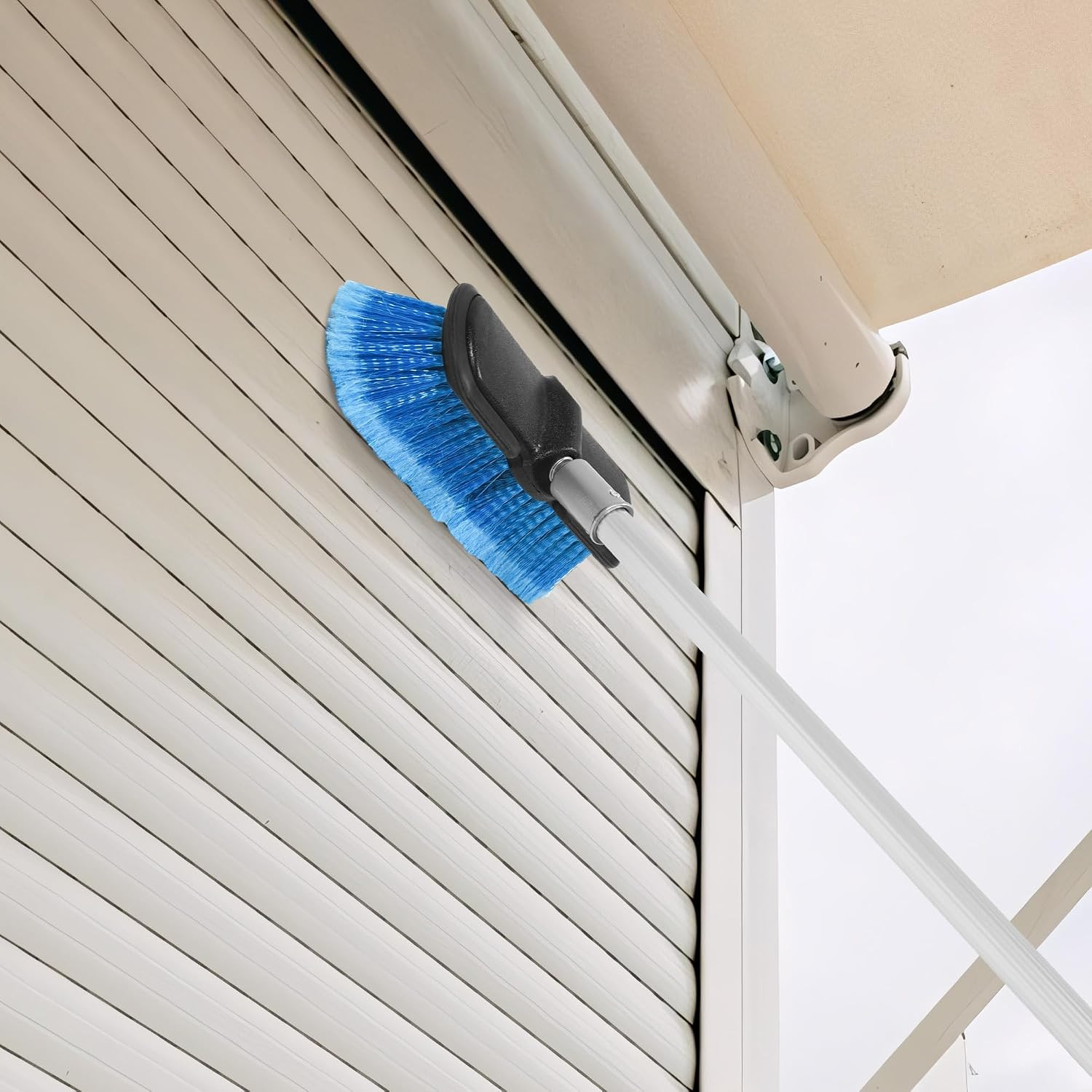 20 FT Exterior House Cleaning Brush Set with 5-12 Foot Telescoping Extension Pol