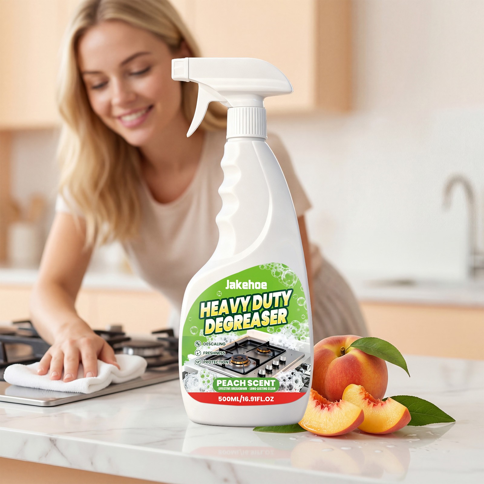 Heavy Duty Kitchen Degreaser Spray,17oz Multipurpose Degreaser For Stove, Oven