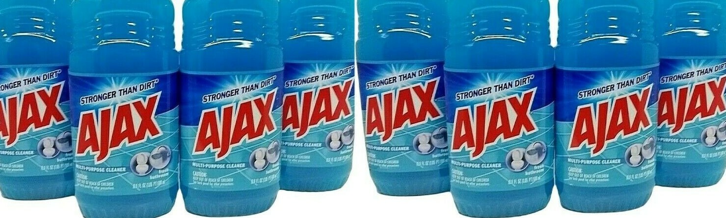 ( LOT 8 Bottles ) Ajax FRESH BATHROOM All Purpose Cleaner 16.9 oz Ea Bottle