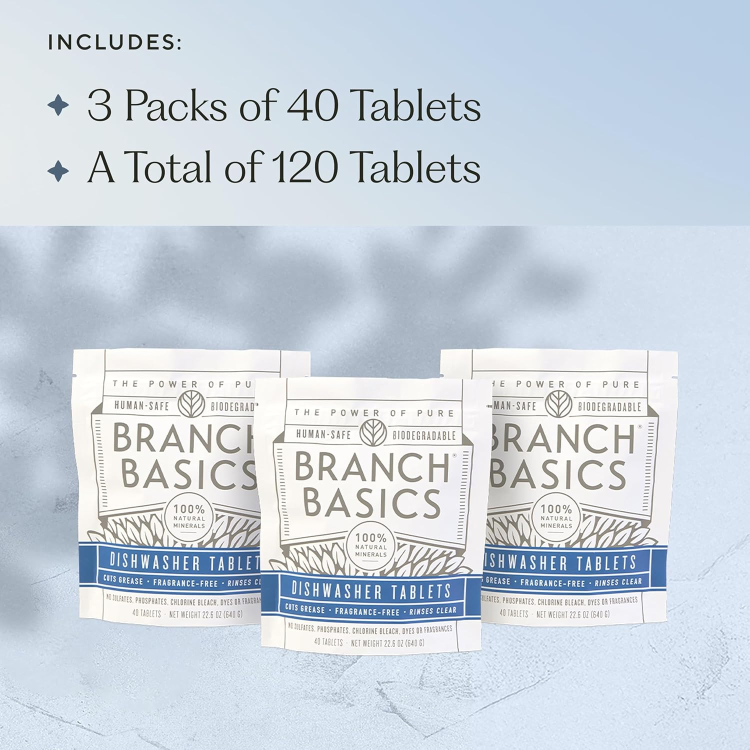 Dishwasher Tablets – 120 Ct | Plastic-Free, Fragrance-Free, Human-Safe | Deliver
