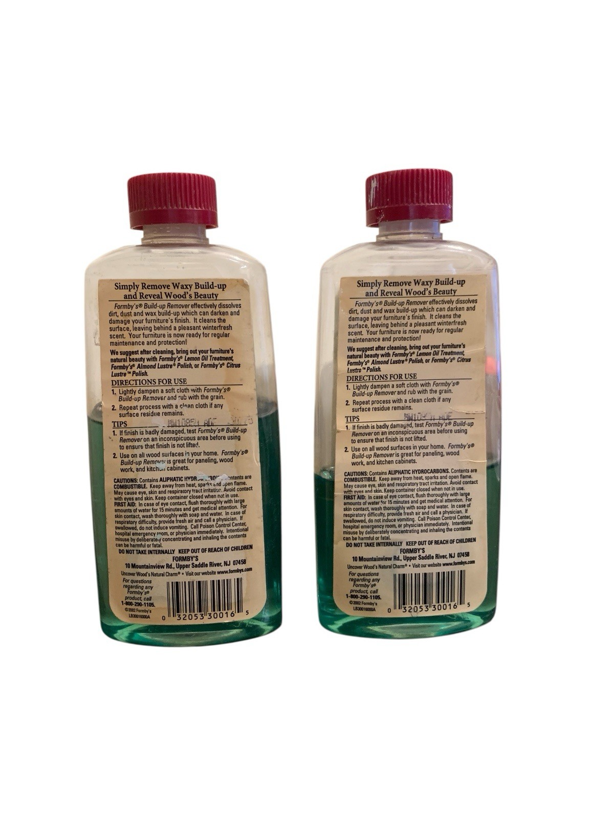 (2) Vtg Formby’s Furniture 2002 Build-Up Deep Cleansing Discontinue Dissolve Wax