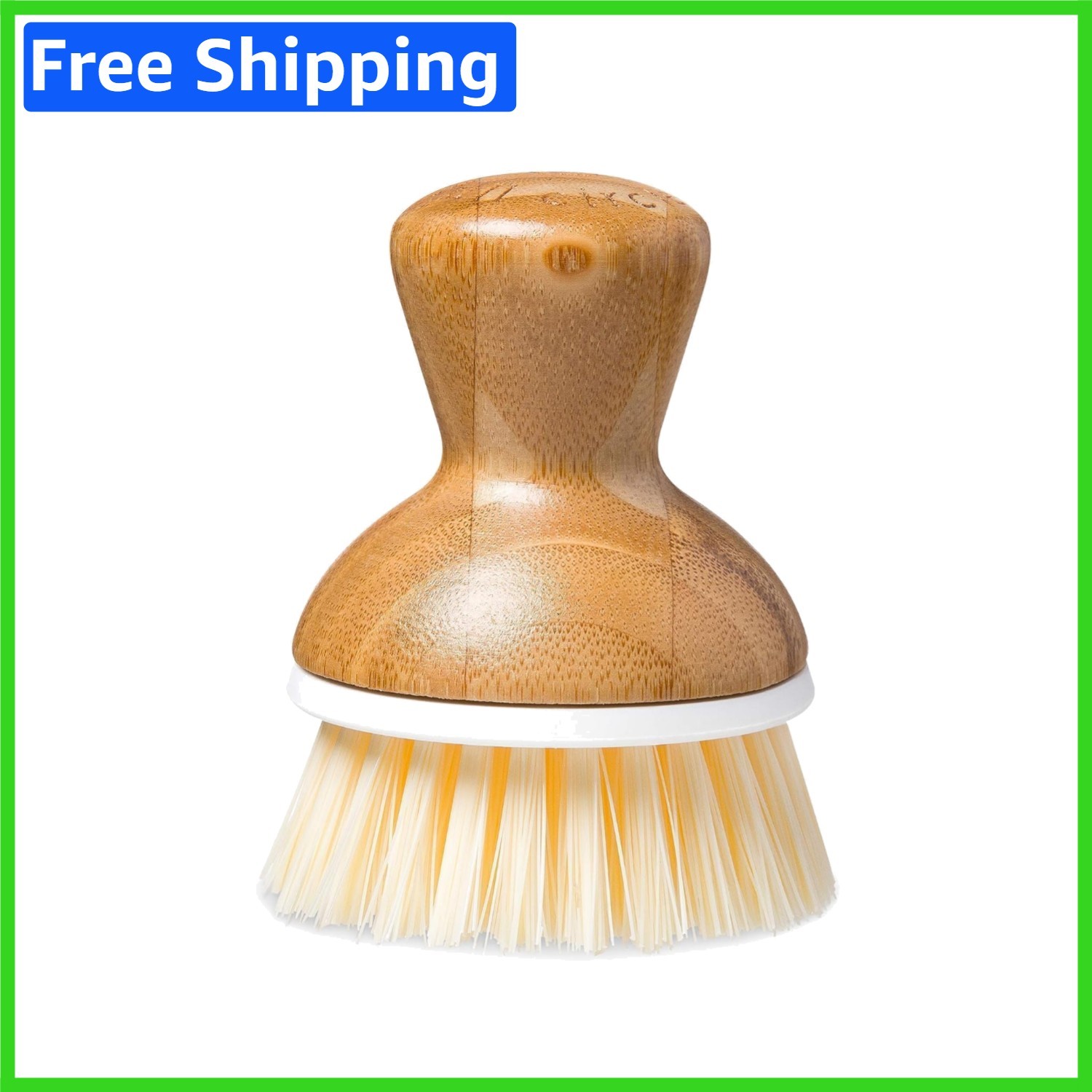 Eco-Friendly Bamboo Dish Brush with Ergonomic Handle for Hassle-Free Cleaning