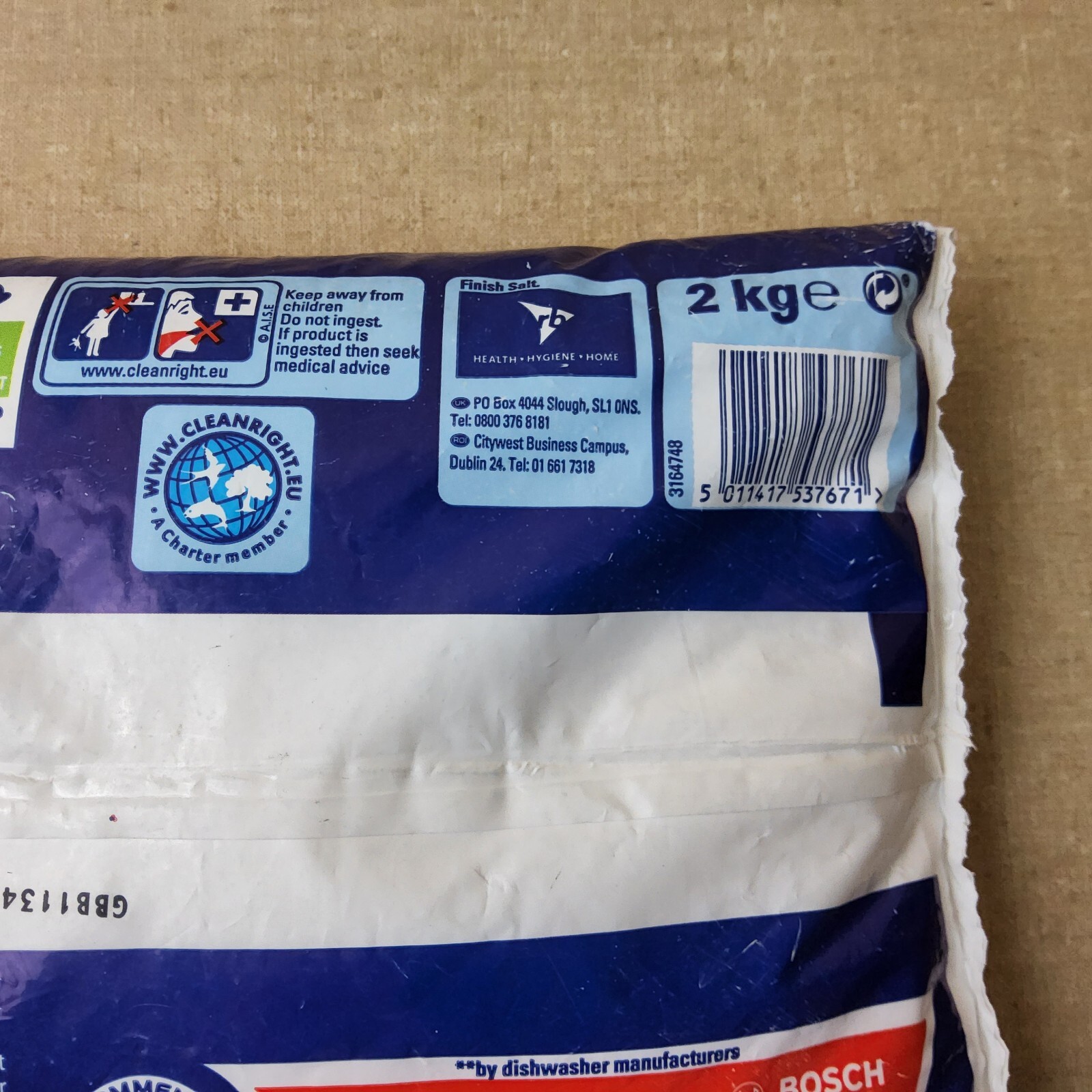 Finish Dishwasher Salt 2kg 4.4lbs