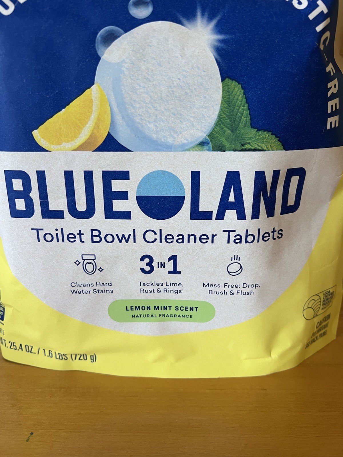 Blueland Toilet Bowl Cleaner Tablets, Lemon Mint, 30-count